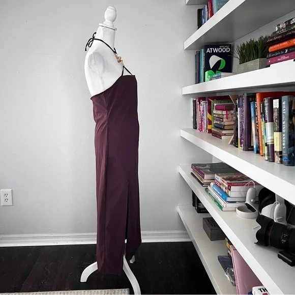 Cult Gaia Brown Castila Halterneck midi dress size large - Picture 11 of 16